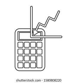 financial statistics graphic with calculator math vector illustration design