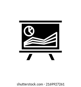 Finanzstatistik Symbol in Vektorgrafik. Logotyp