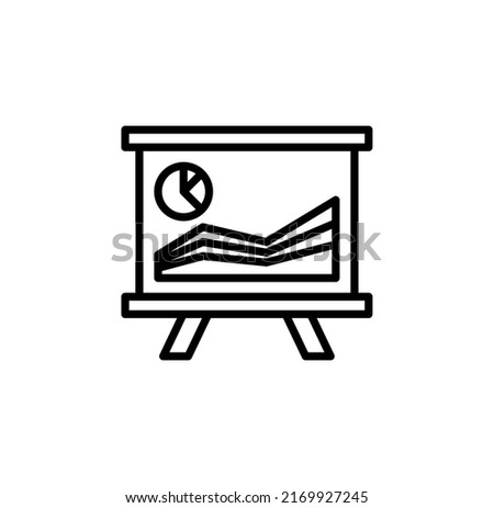 financial statistics icon in vector. Logotype