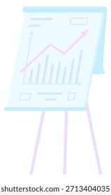 Finanzstatistiken auf Flipboard-Farbsymbol. Geschäftliche Präsentation