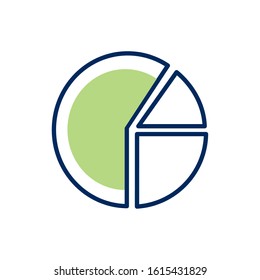 financial statistics pie infographic isolated icon vector illustration design