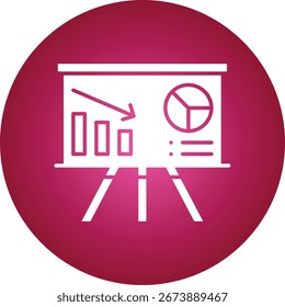 Financial Statistics sinle vector icon illustration