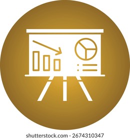 Ilustración de icono de Vector único de estadísticas financieras