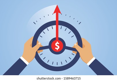 Financial Steering Wheel, Business Concept