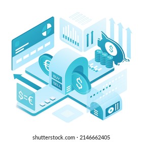 Financial stock exchanging transactions system. Currency financial marketplace trading procedure
