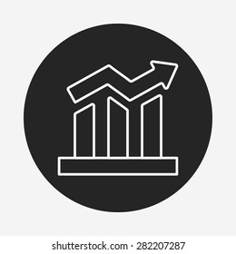 financial stock line icon
