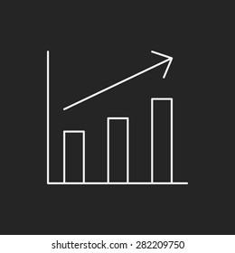 financial stock line icon