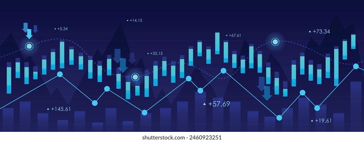 financial stock market candlestick financial Analysis abstract background,line charts business competition concept 