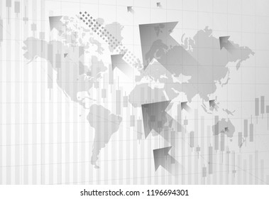 
Financial stock market graph on stock market investment trading, Bullish point, Bearish point. trend of graph for business idea and all art work design. vector illustration.