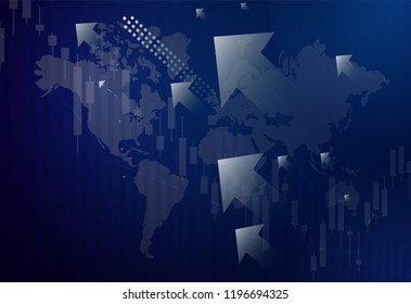 
Financial stock market graph on stock market investment trading, Bullish point, Bearish point. trend of graph for business idea and all art work design. vector illustration.