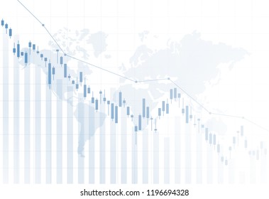 
Financial stock market graph on stock market investment trading, Bullish point, Bearish point. trend of graph for business idea and all art work design. vector illustration.