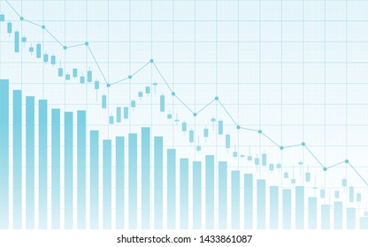 Financial stock market graph on stock market investment trading, Bullish point, Bearish point. trend of graph for business idea and all art work design. vector illustration.