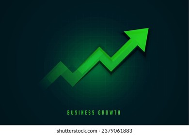 financial stock market statics graph with upward growth arrow vector 