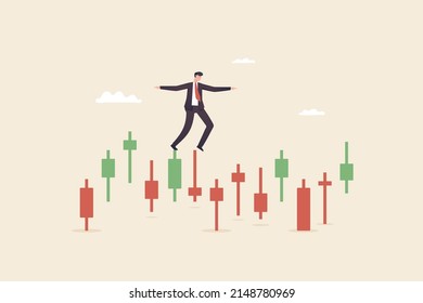 Financial stock market volatility rising and falling concept. stock market risk or crypto currency market.