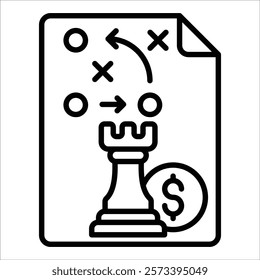 Financial Strategy Icon Element For Design