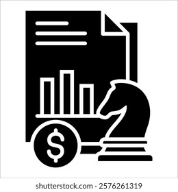 Financial Strategy Icon Element For Design