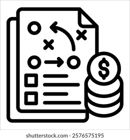 Financial Strategy Icon Element For Design