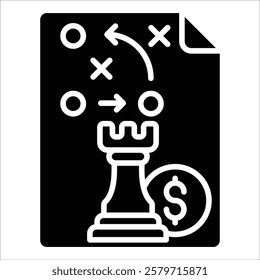 Financial Strategy Icon Element For Design