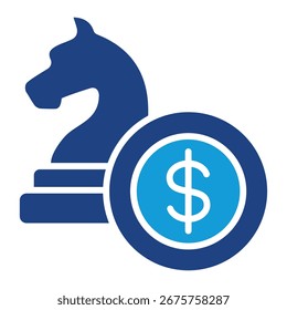 Financial Strategy Icon Element For Design