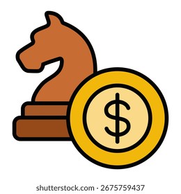 Icon-Element der Finanzstrategie für das Design