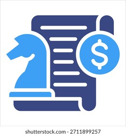 Financial Strategy Icon Element For Design
