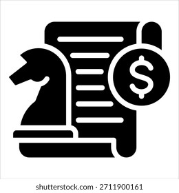 Financial Strategy Icon Element For Design