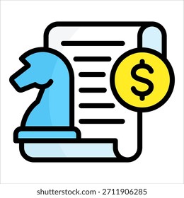Financial Strategy Icon Element For Design