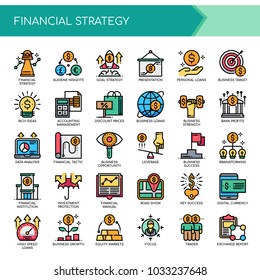 Financial Strategy , Thin Line and Pixel Perfect Icons
