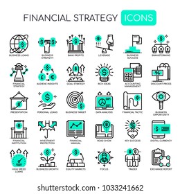 Financial Strategy , Thin Line and Pixel Perfect Icons
