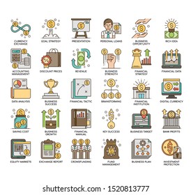Financial Strategy , Thin Line and Pixel Perfect Icons