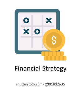 Financial Strategy vector Flat Icon Design illustration. Finance Symbol on White background EPS 10 File