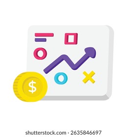 Ícone de estilo do Vetor de Estratégia Financeira. Arquivo Eps 10