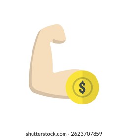 Financial streng icon vector design. Earning, investment, vector design illustration. 