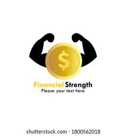 Financial strenght logo template illustration. suitable for business, corporate, economic, money, bank, consulting, physical etc