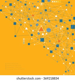 Financial structure concept, network marketing structure, target selection, complex relationships. Editable vector illustration, eps 8.