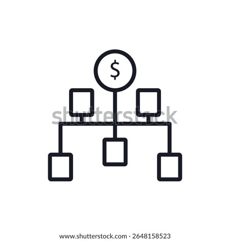 financial structure icon collection .design style with background
