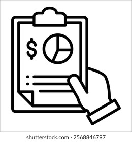 Financial Summary Icon Element For Design