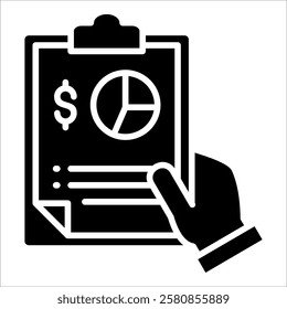 Financial Summary Icon Element For Design