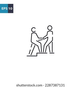Icono del esquema de apoyo financiero Ilustración del vector