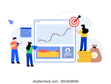 Descarga vectorial plano de destino financiero 