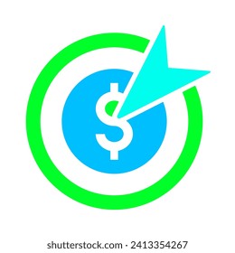 Illustration zum Finanzziel-Symbol für Vektorgrafik