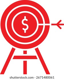 Ilustración de icono de Vector único de Financial Target