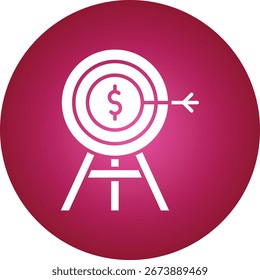 Financial Target sinle vector icon illustration