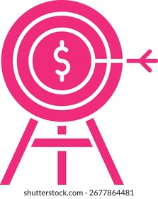 Ilustración de icono de Vector único de Financial Target