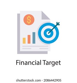 Financial Target vector Flat Icon Design illustration. Web And Mobile Application Symbol on White background EPS 10 File
