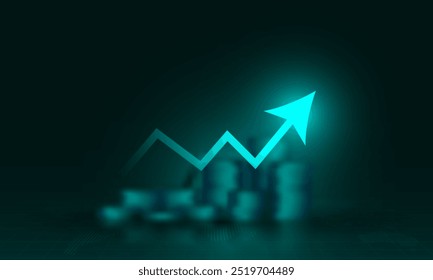 Financial technology background picture of changes in the value of money around the world