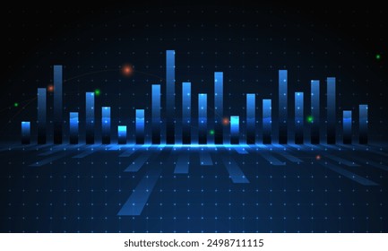 Financial technology and business analysis background