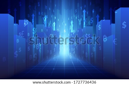 Financial technology concept. FinTech. Foreign exchange.