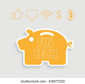 Financial Technology Concept Illustration.