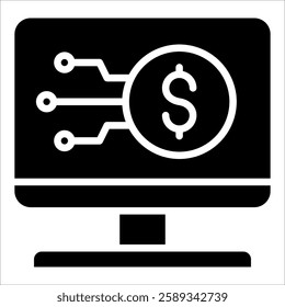 Financial Technology Icon Element For Design
